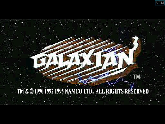 Title screen of the game Galaxian^3 on Sony Playstation